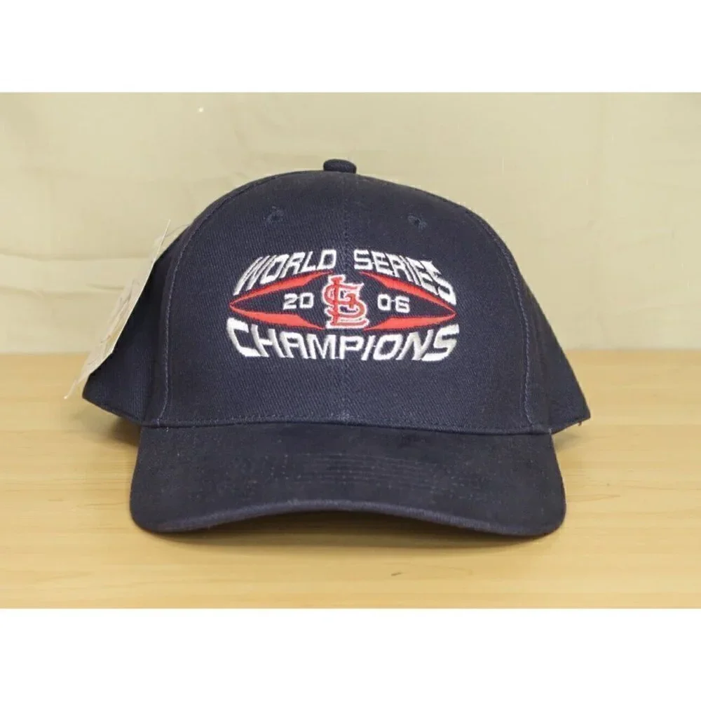 NWT VTG St Louis Cardinals Embroidered 2006 World Series Hat Cap Navy One Size